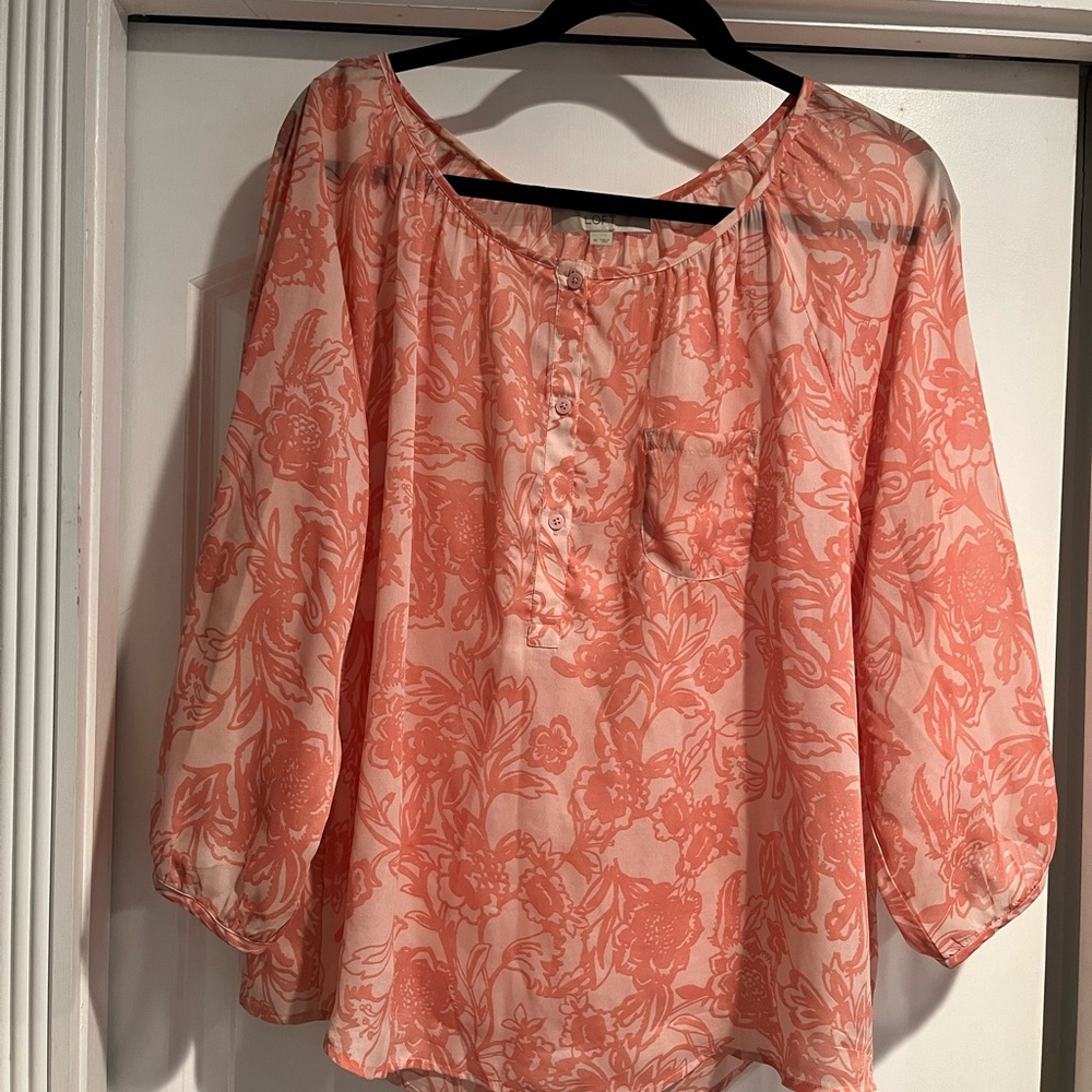 Ann Taylor XL sheer spring shirt